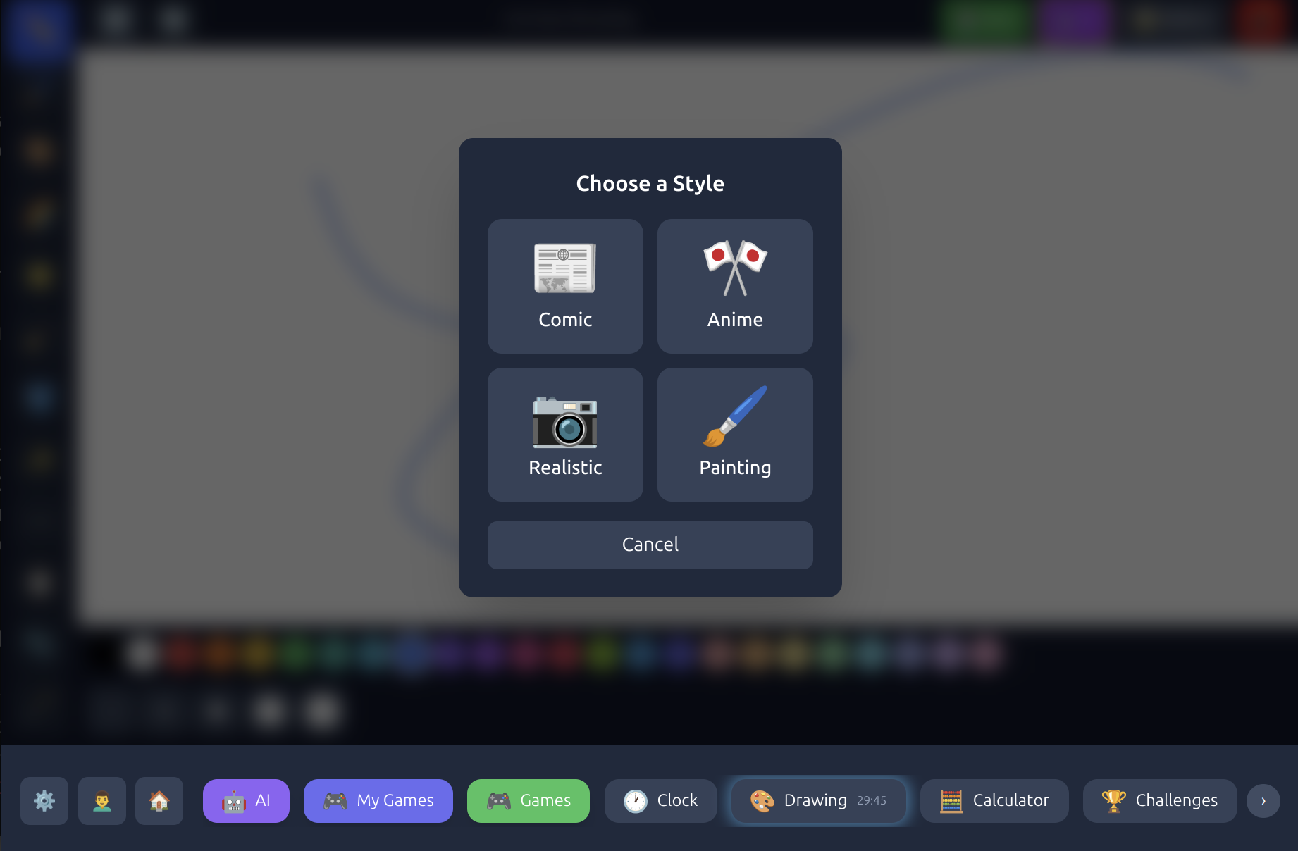 AI Drawing Styles — transform drawings into comic, anime, realistic, or painting styles